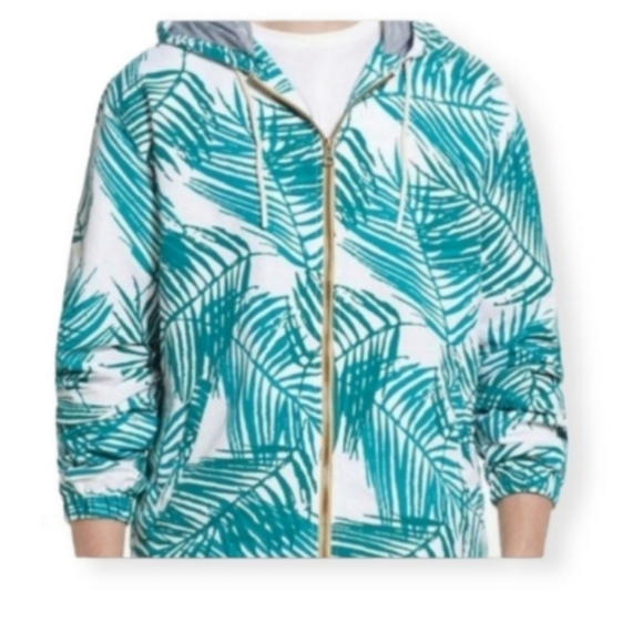 Weatherproof vintage leaf print/jade jacket men's size medium HP🥳 - Picture 1 of 4